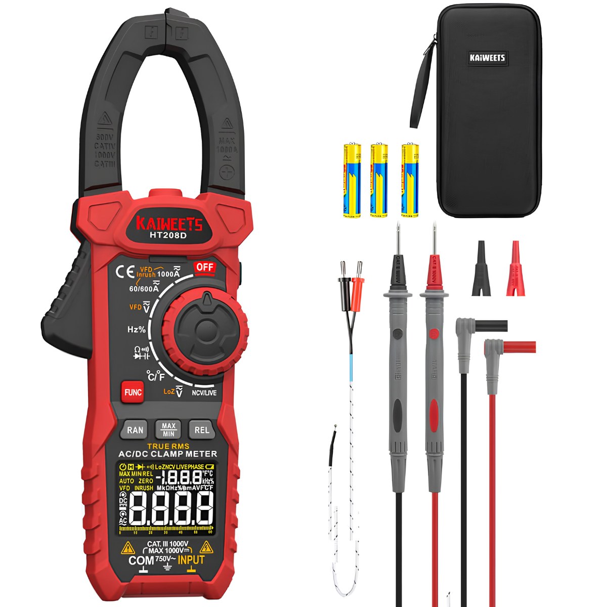 PINZA AMPEROMETRICA KAIWEETS HT209D