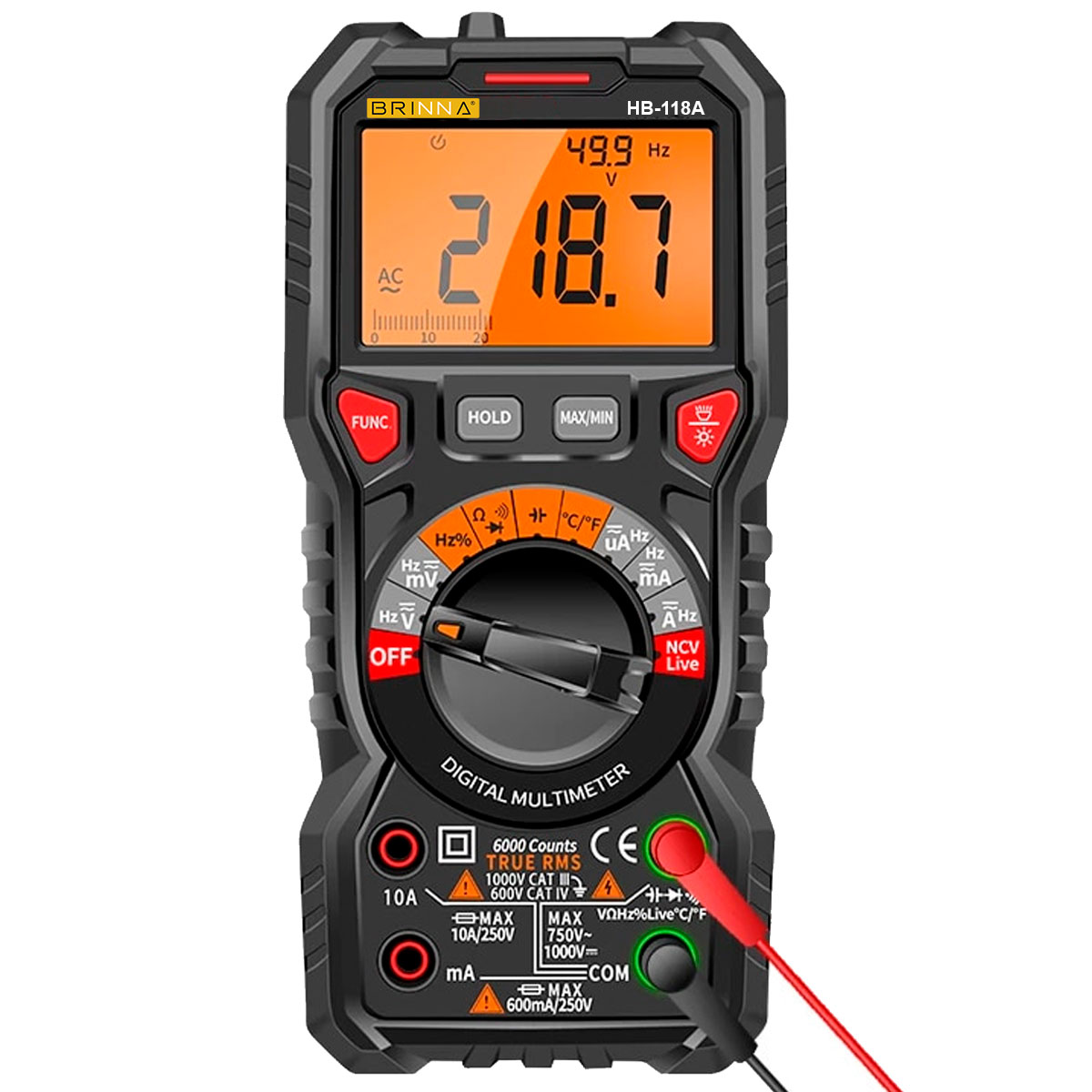 MULTIMETRO BRINNA HB-118A PILAS INCLUIDAS