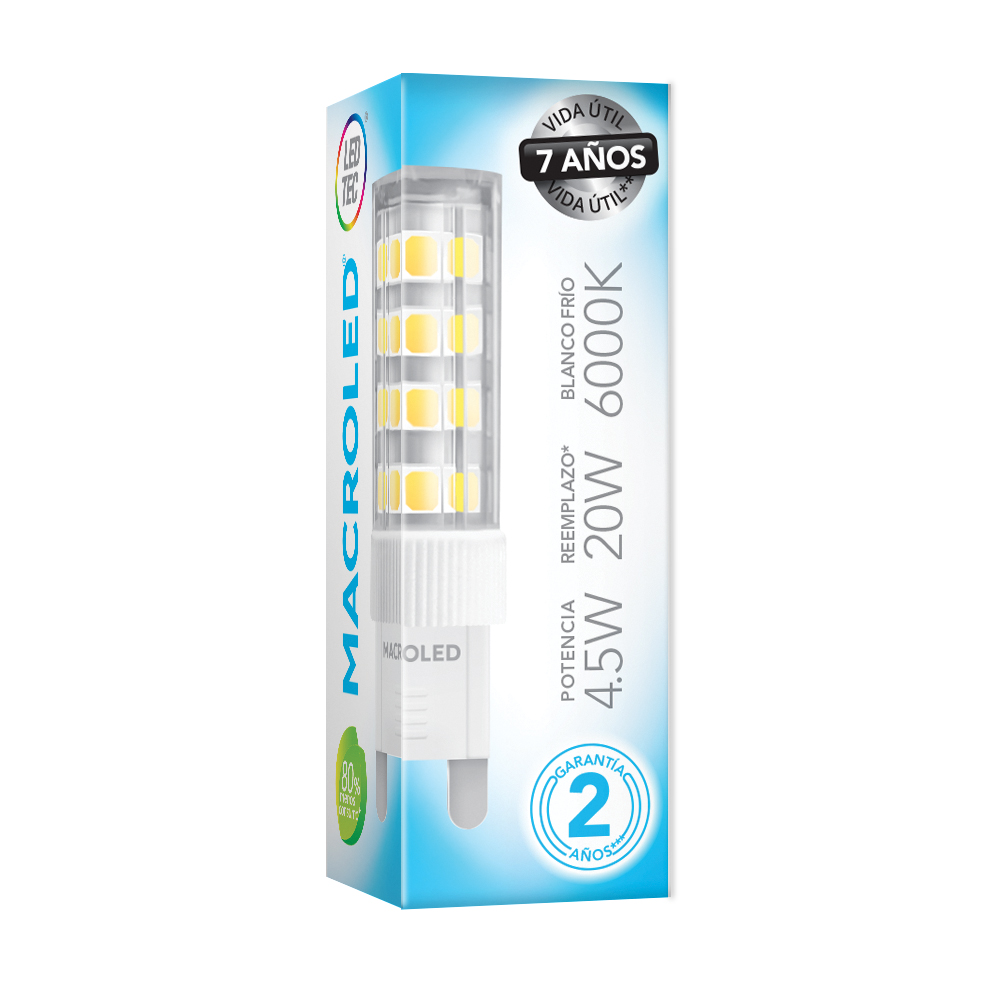 BIPIN G9 MACROLED 4.5W 220V FRIO