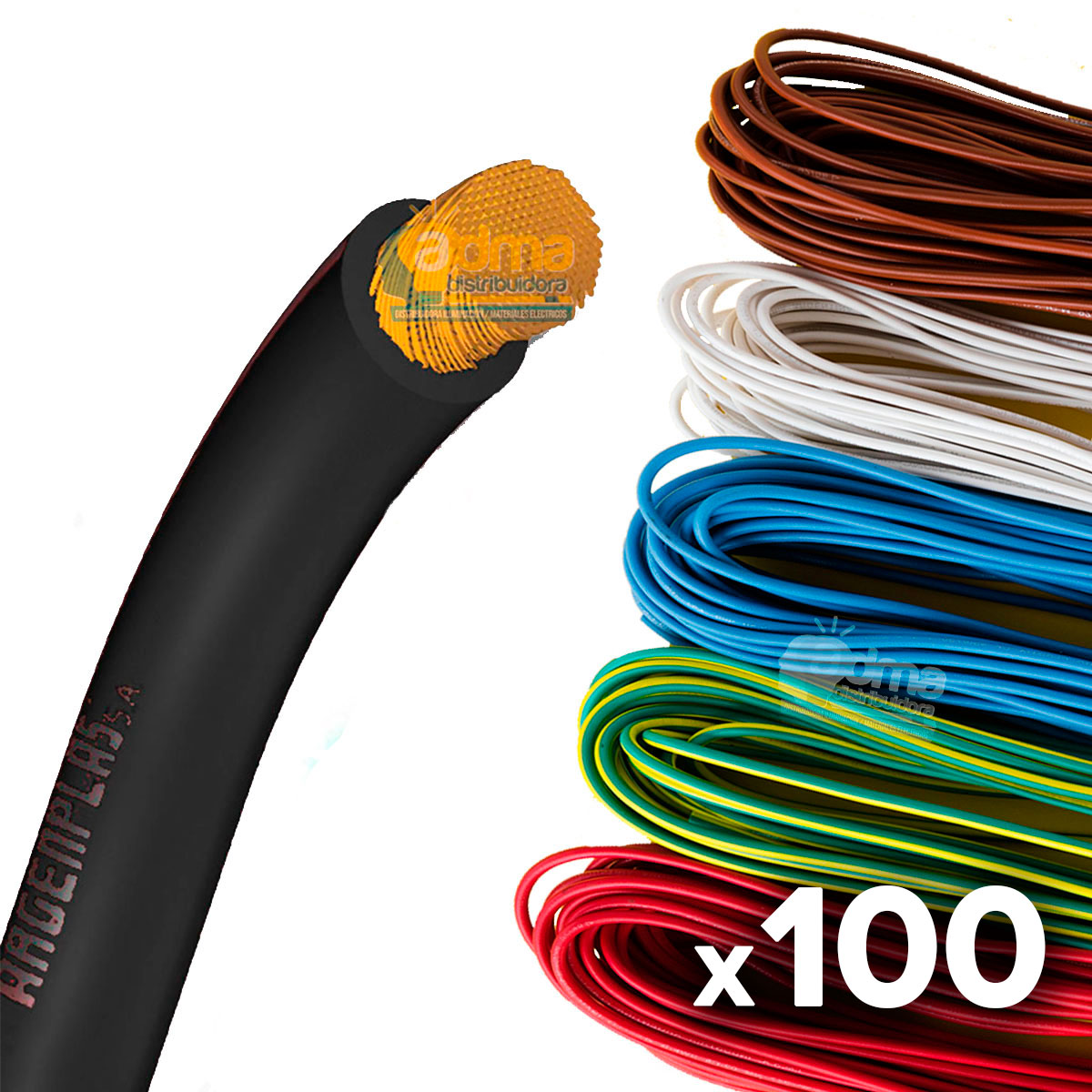 ROLLO X100 CABLE UNIPOLAR FLEXIBLE 4 MM ARGENPLAS NEGRO