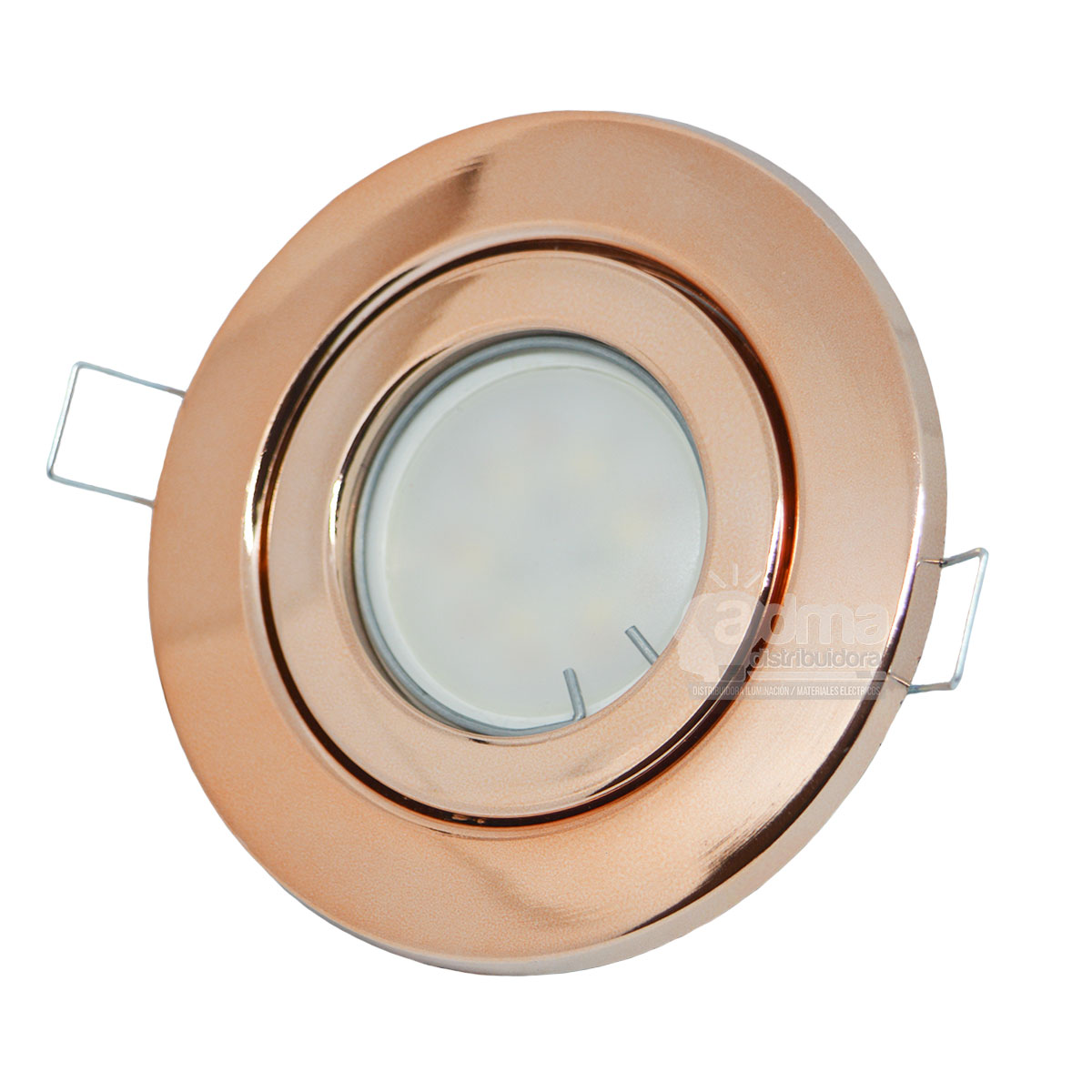 SPOT COBRE + ZOCALOGU10 + DICROICA CALIDA 7W