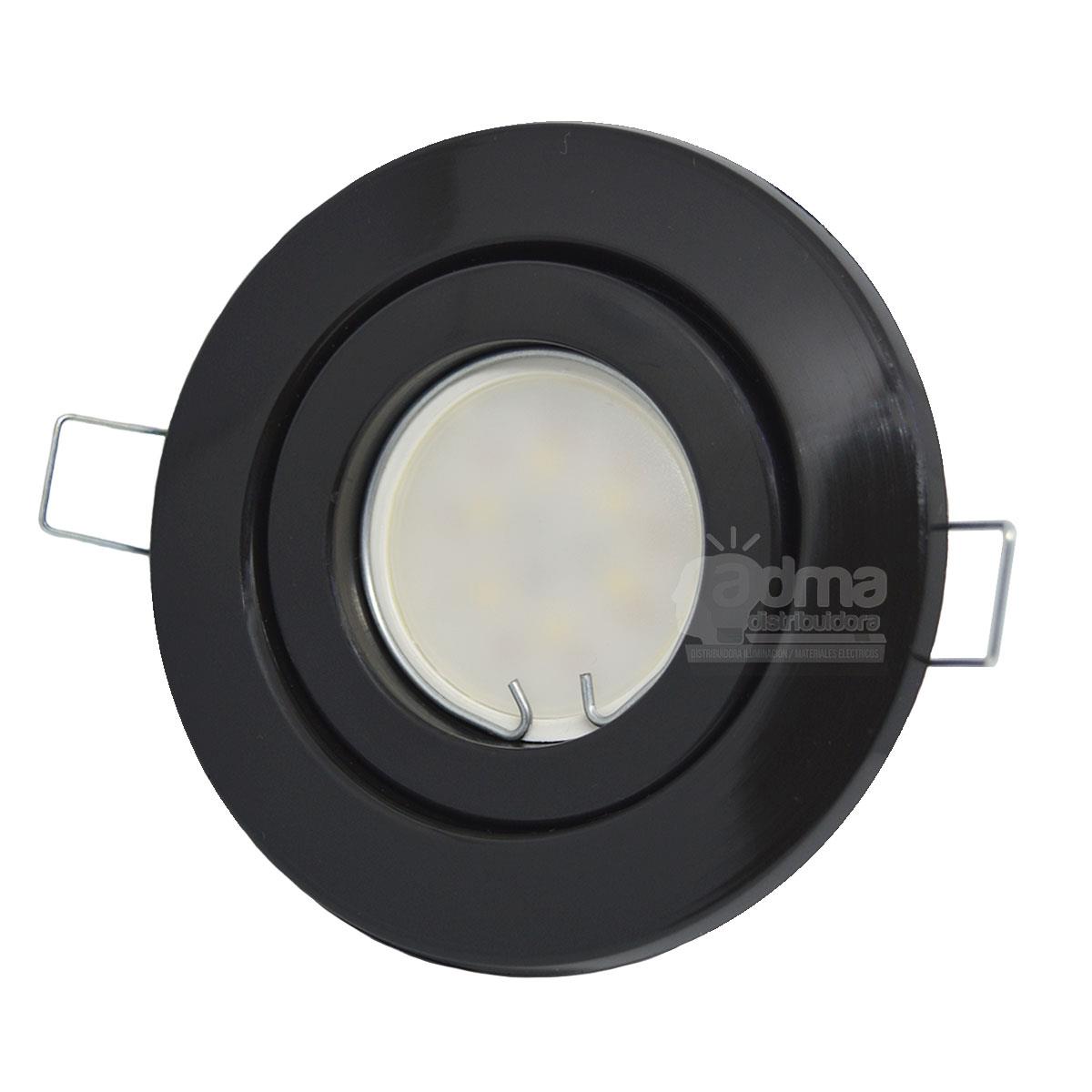 SPOT NEGRO + ZOCALOGU10 + DICROICA CALIDA 7W