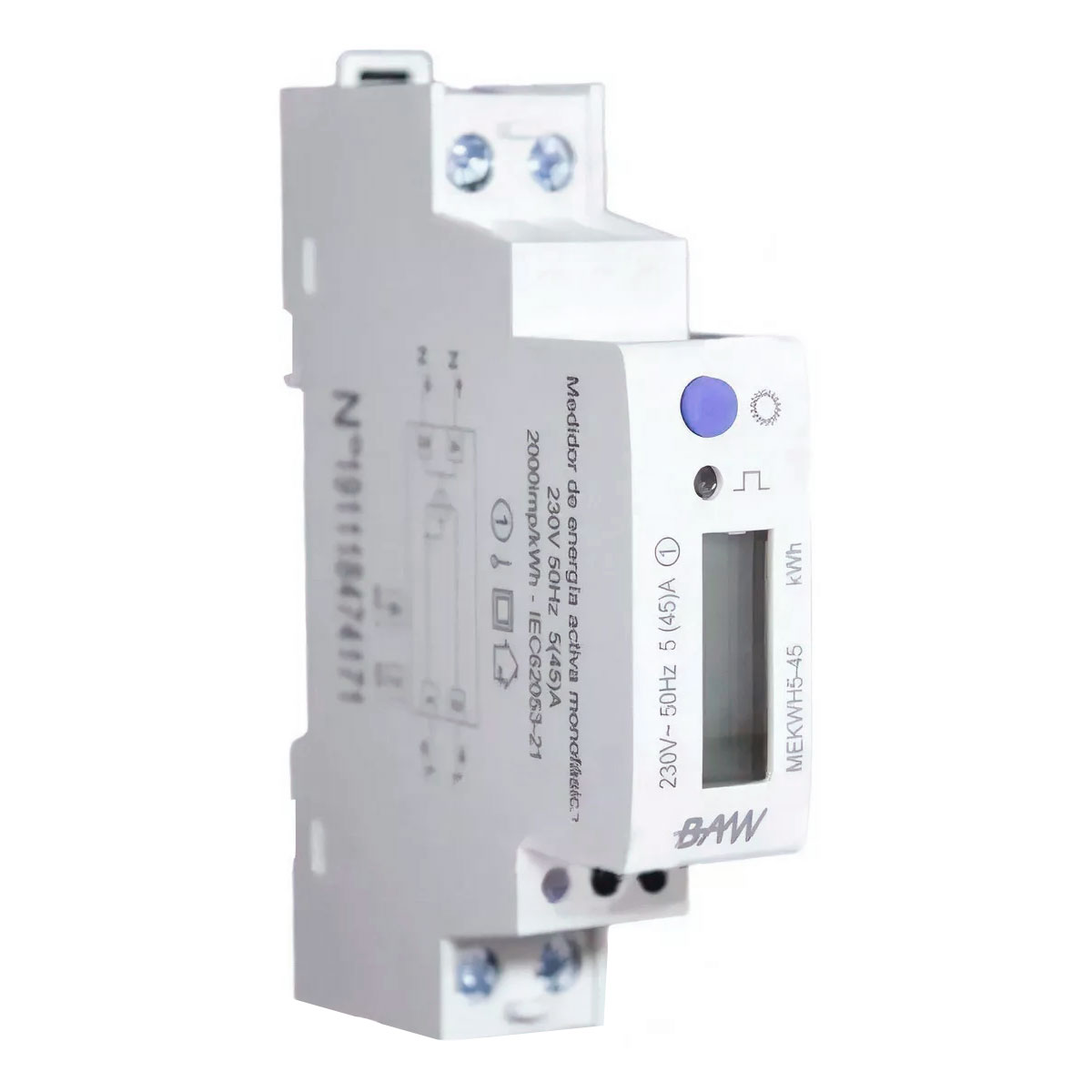 MEDIDOR KWH 5(45)A - 230V - 1 MODULO