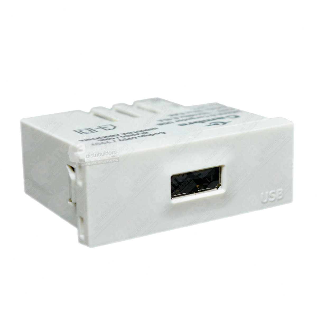 MODULO CARGADOR USB BLANCO SIMPLE CAMBRE