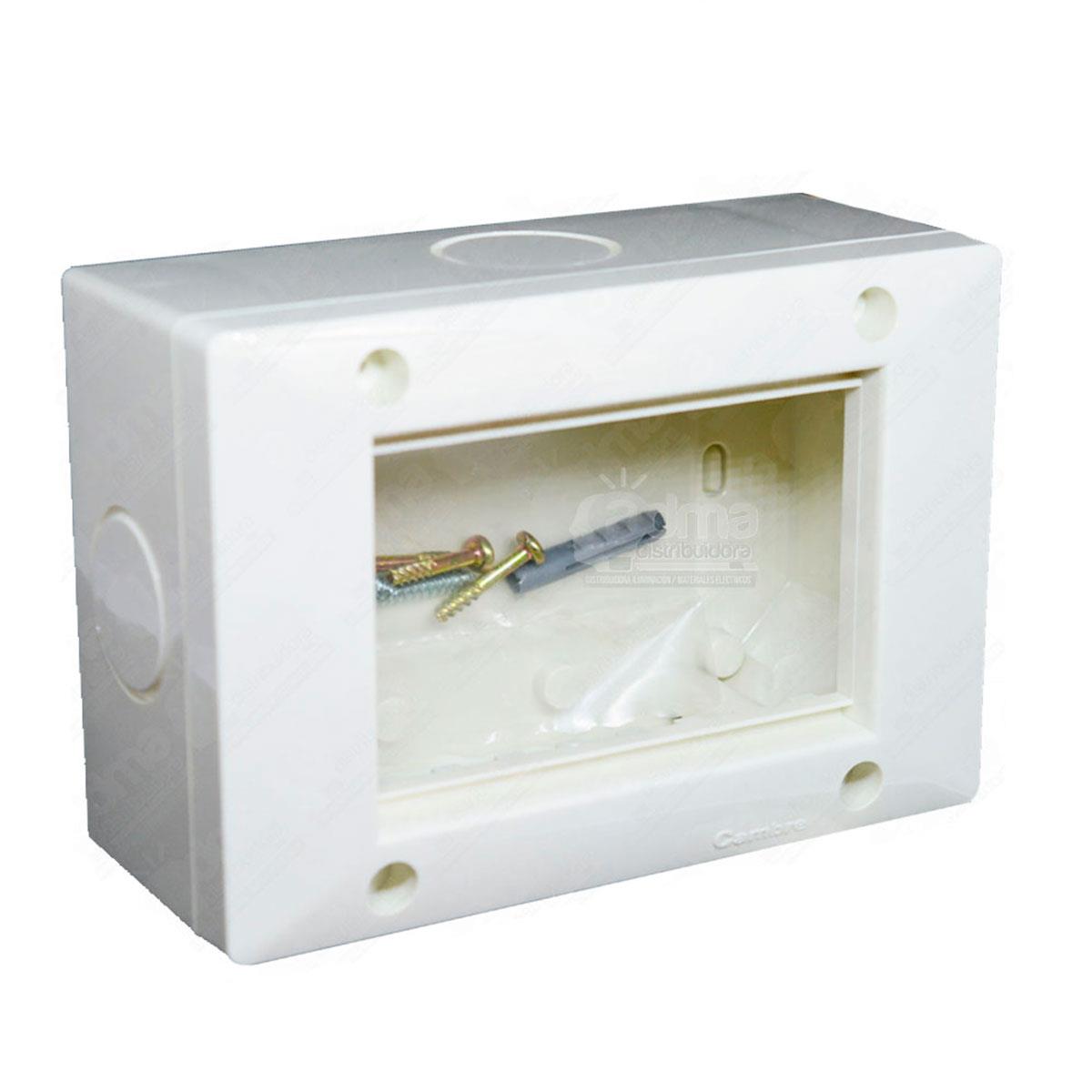 CAJA EXTERIOR PORTAMODULOS 4 MODULOS IP40 BLANCO CAMBRE