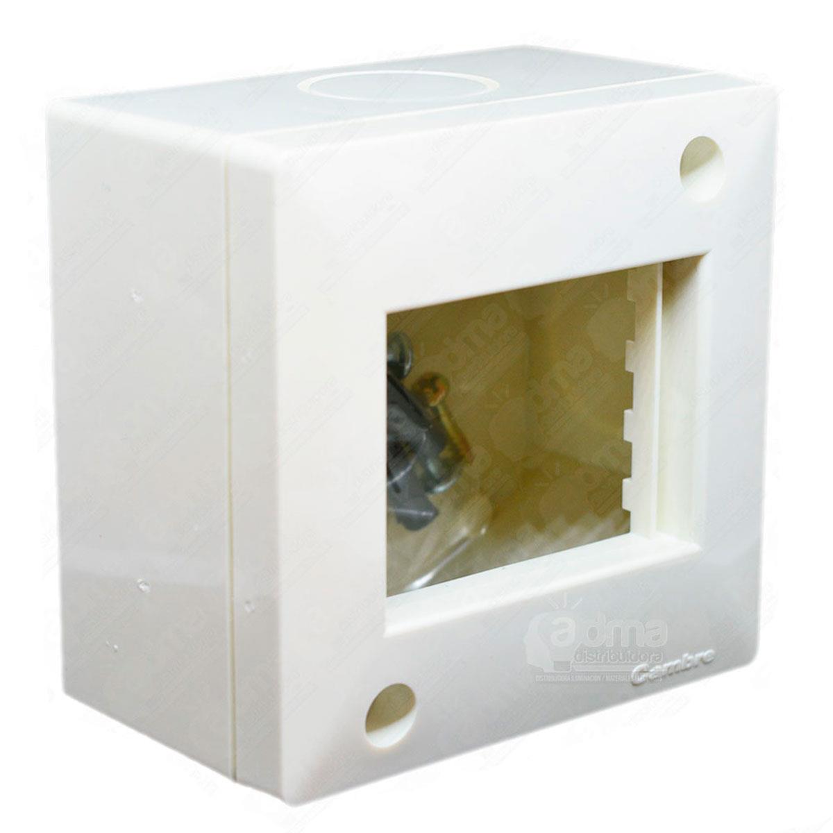CAJA EXTERIOR PORTAMODULOS 2 MODULOS IP40 BLANCO CAMBRE