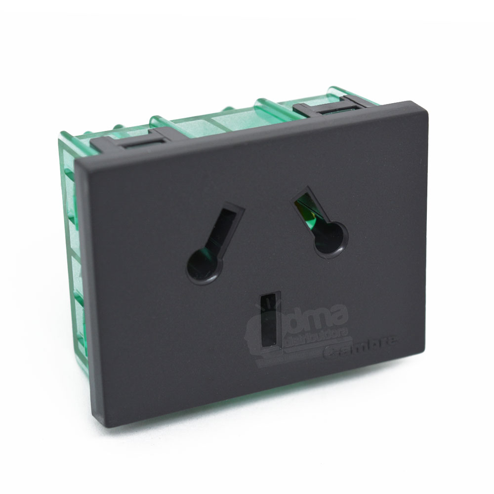 MODULO TOMA 220V COMBINADO GRIS 10A 2M CAMBRE