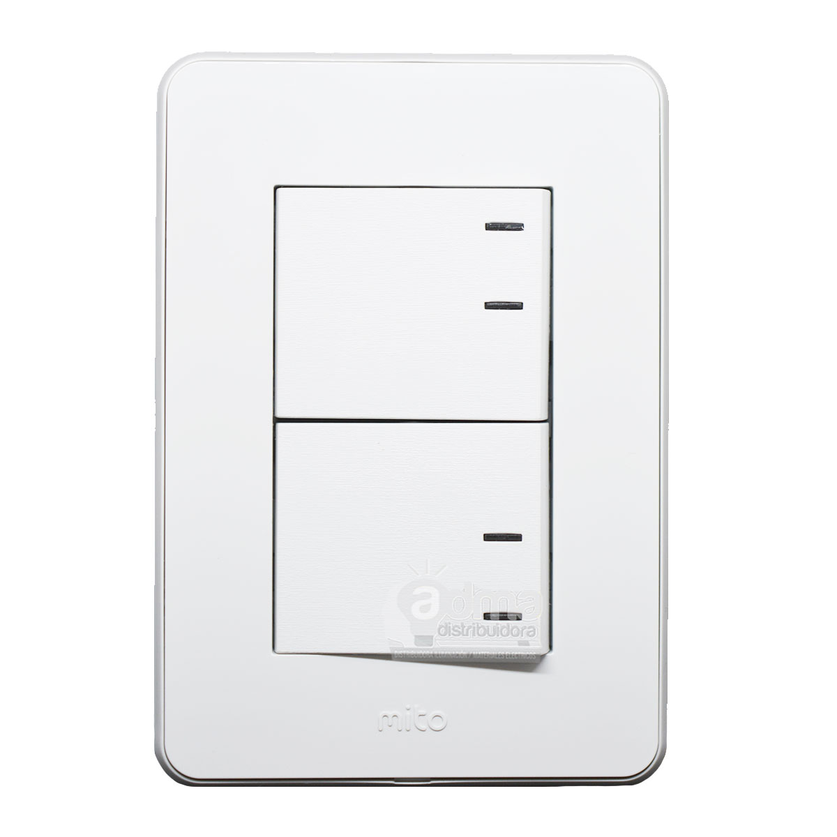 BASTIDOR COMPLETO INTERRUPTOR DOBLE TECLON ARMADO JELUZ MITO