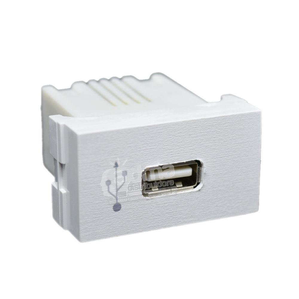MODULO CARGADOR USB 2A BLANCO APTO JELUZ