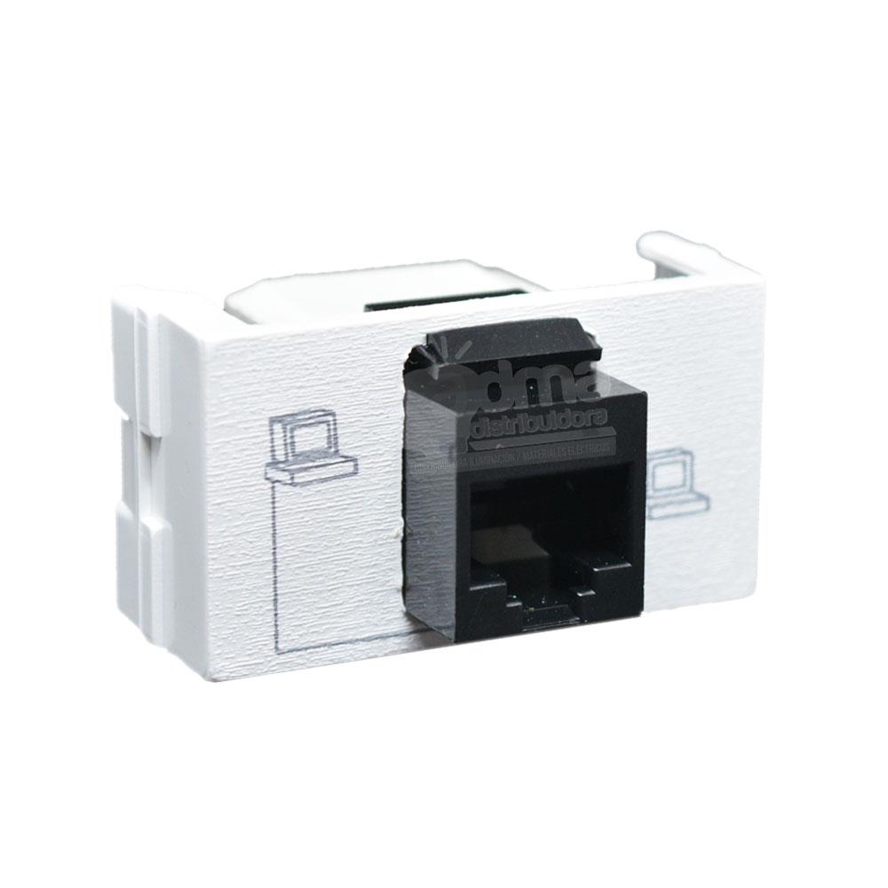 TOMA PARA RED RJ-45 CAT5 BLANCO APTO JELUZ