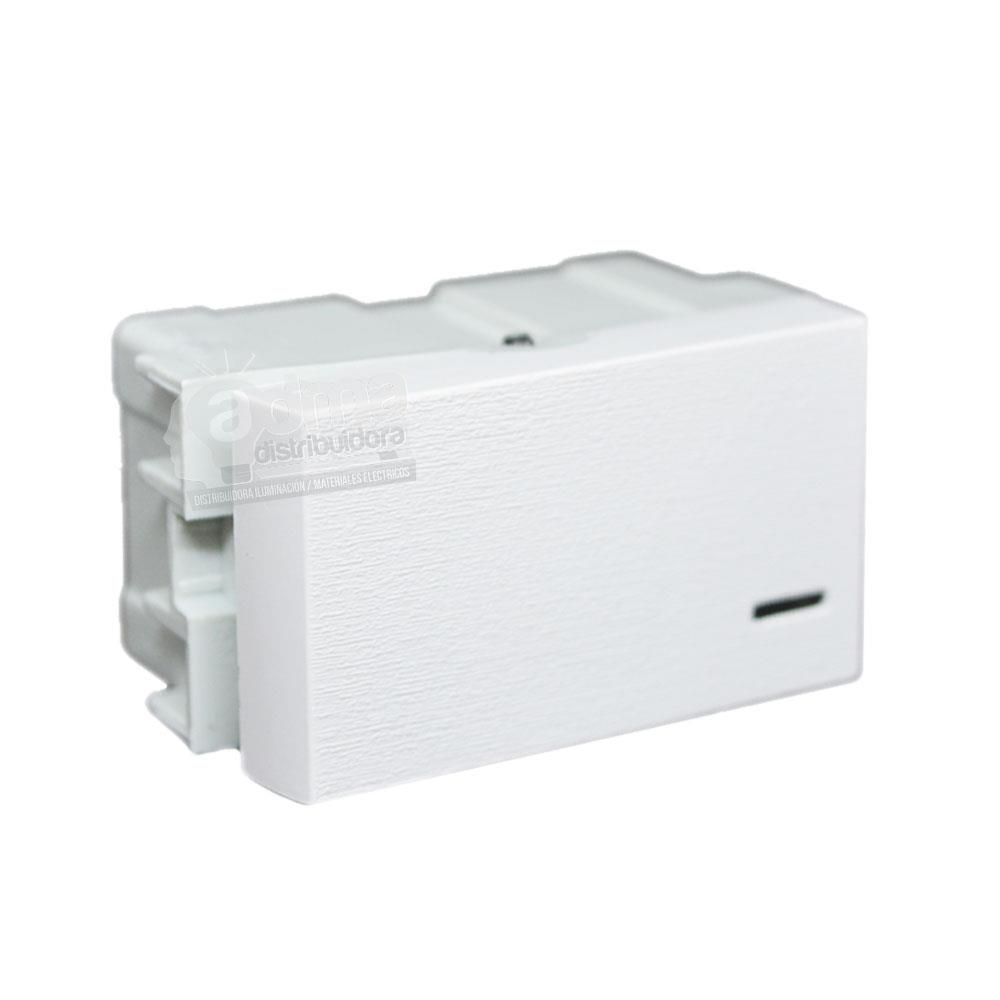 MODULO INTERRUPTOR UNIPOLAR MITO PLATINUM BLANCO JELUZ
