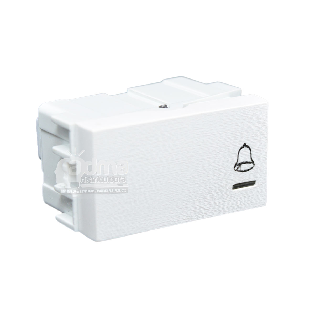 PULSADOR UNIPOLAR PLATINUM BLANCO JELUZ