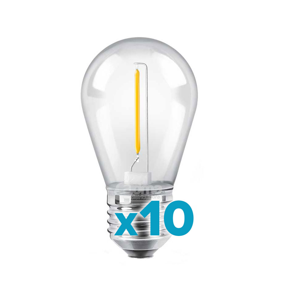 X10 LAMPARA FILAMENTO LED 1W E27 BLANCA YARLUX