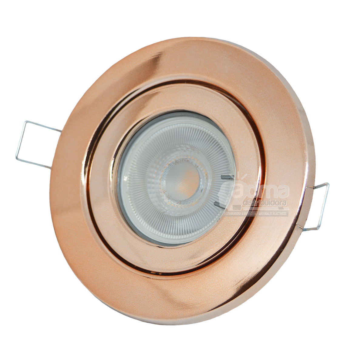 SPOT COBRE + ZOCALOGU10 + DICROICA CALIDA 9W
