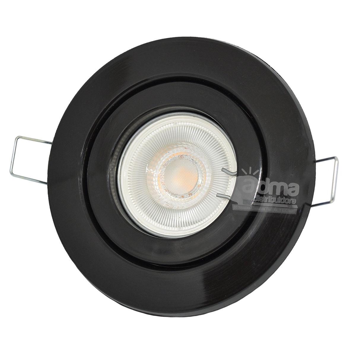 SPOT NEGRO + ZOCALOGU10 + DICROICA CALIDA 9W