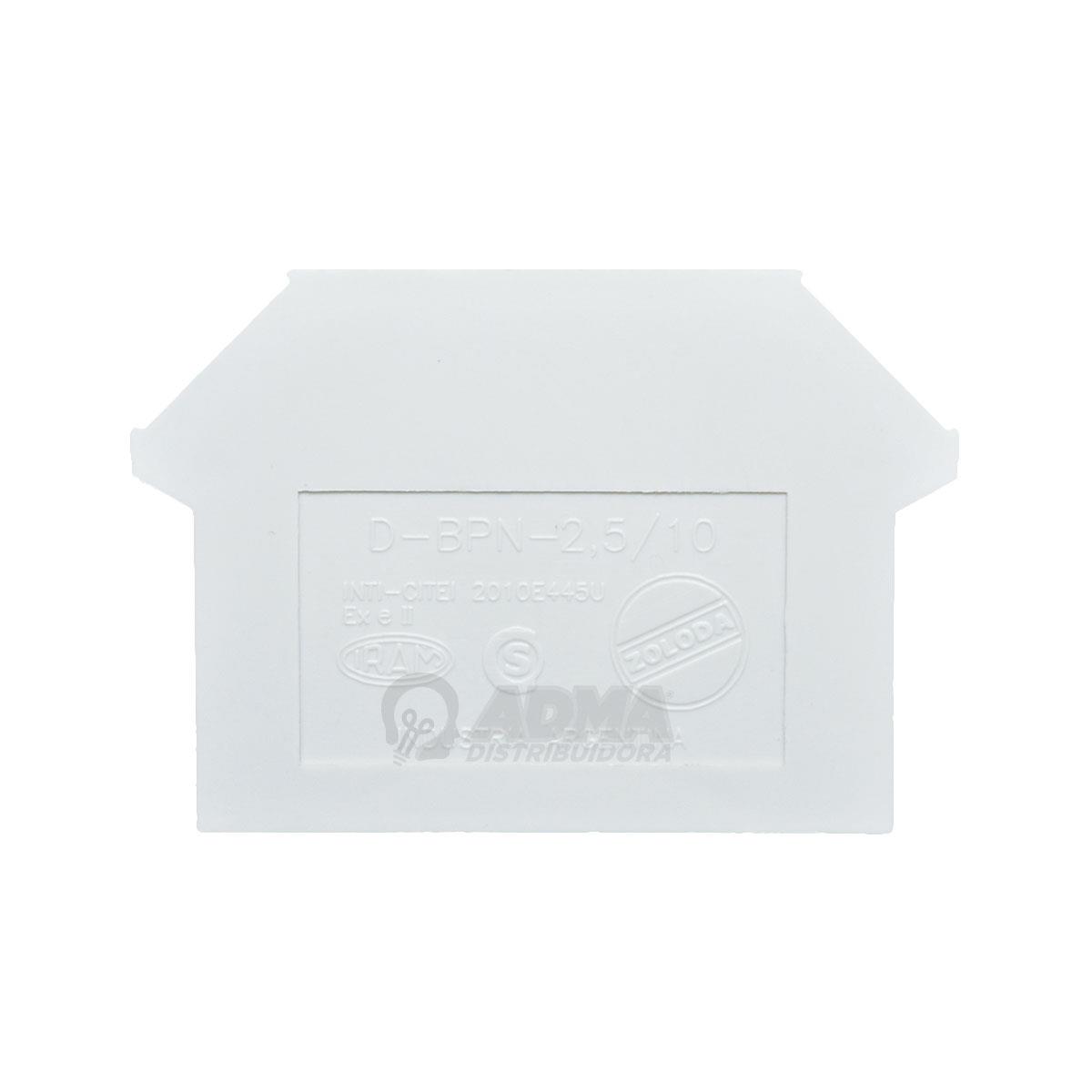 TAPA BORNERA 2,5/10MM ZOLODA