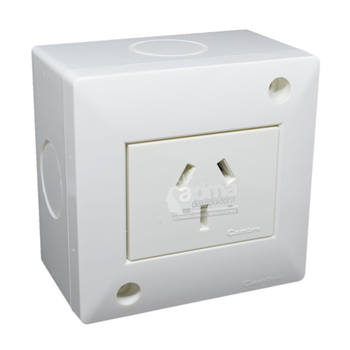 CAJA SOBREPONER 2 MODULOS + TOMA 220+T SIGLO XXI COMBO X1
