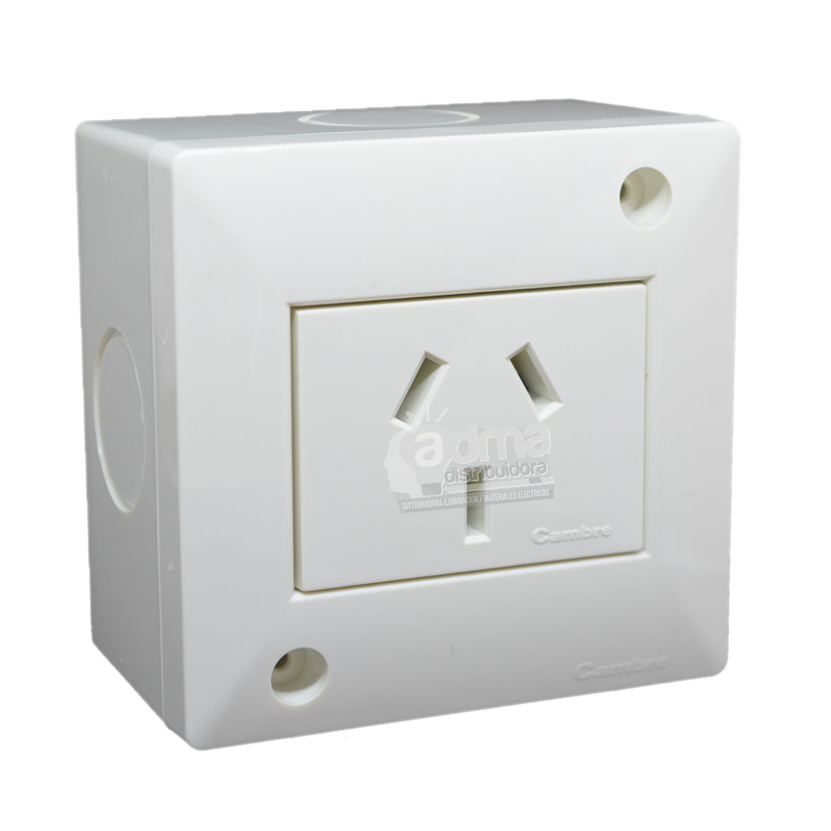 CAJA SOBREPONER 2 MODULOS + TOMA 20A SIGLO XXI COMBO X1