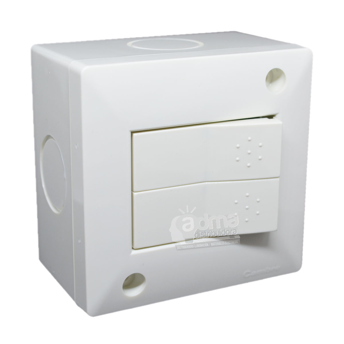 CAJA SOBREPONER 2 MODULO + 2 PUNTOS SIGLO XXII COMBO X1