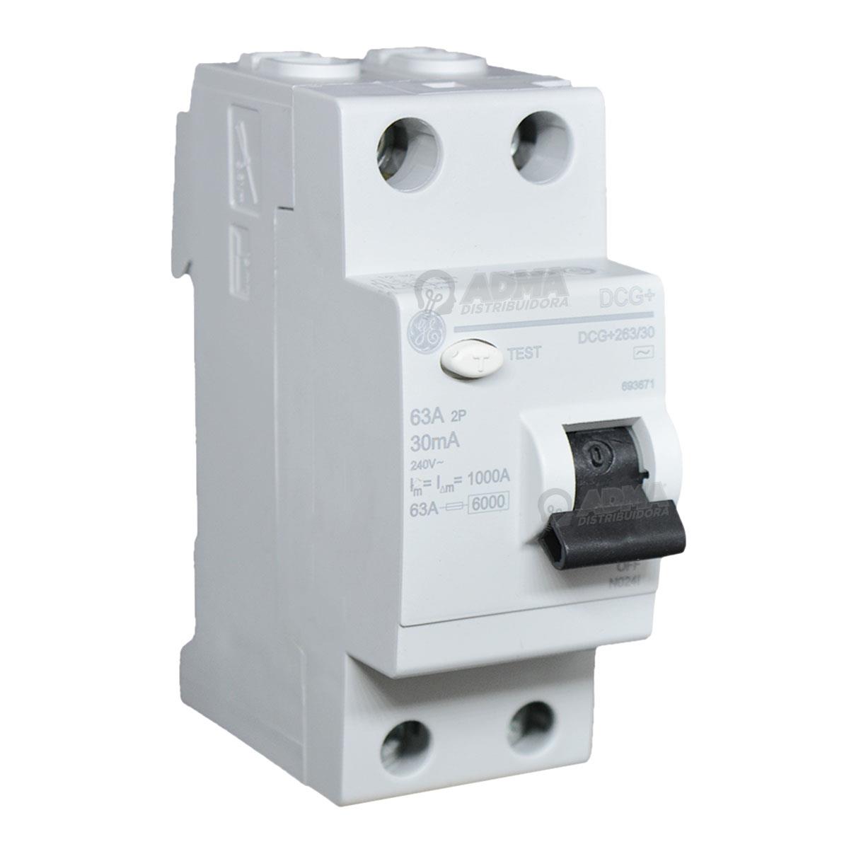 DISYUNTOR DIFERENCIAL BIPOLAR 63A 30MA GE BY ABB