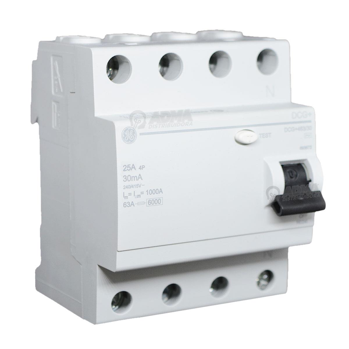 DISYUNTOR DIFERENCIAL TETRAPOLAR 25A 30MA GE BY ABB