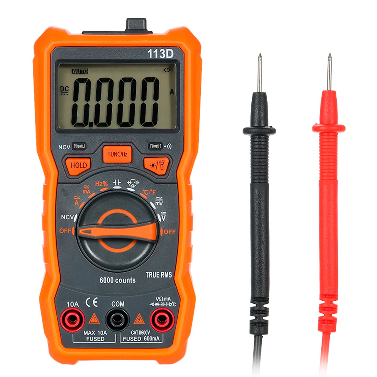 MULTIMETRO DIG. AUTO RMS 600V-10A-20M-T-