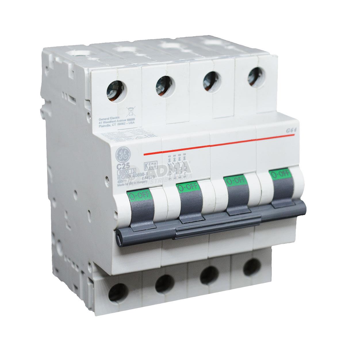TERMICA TETRAPOLAR 25A 6KA CURVA C GE