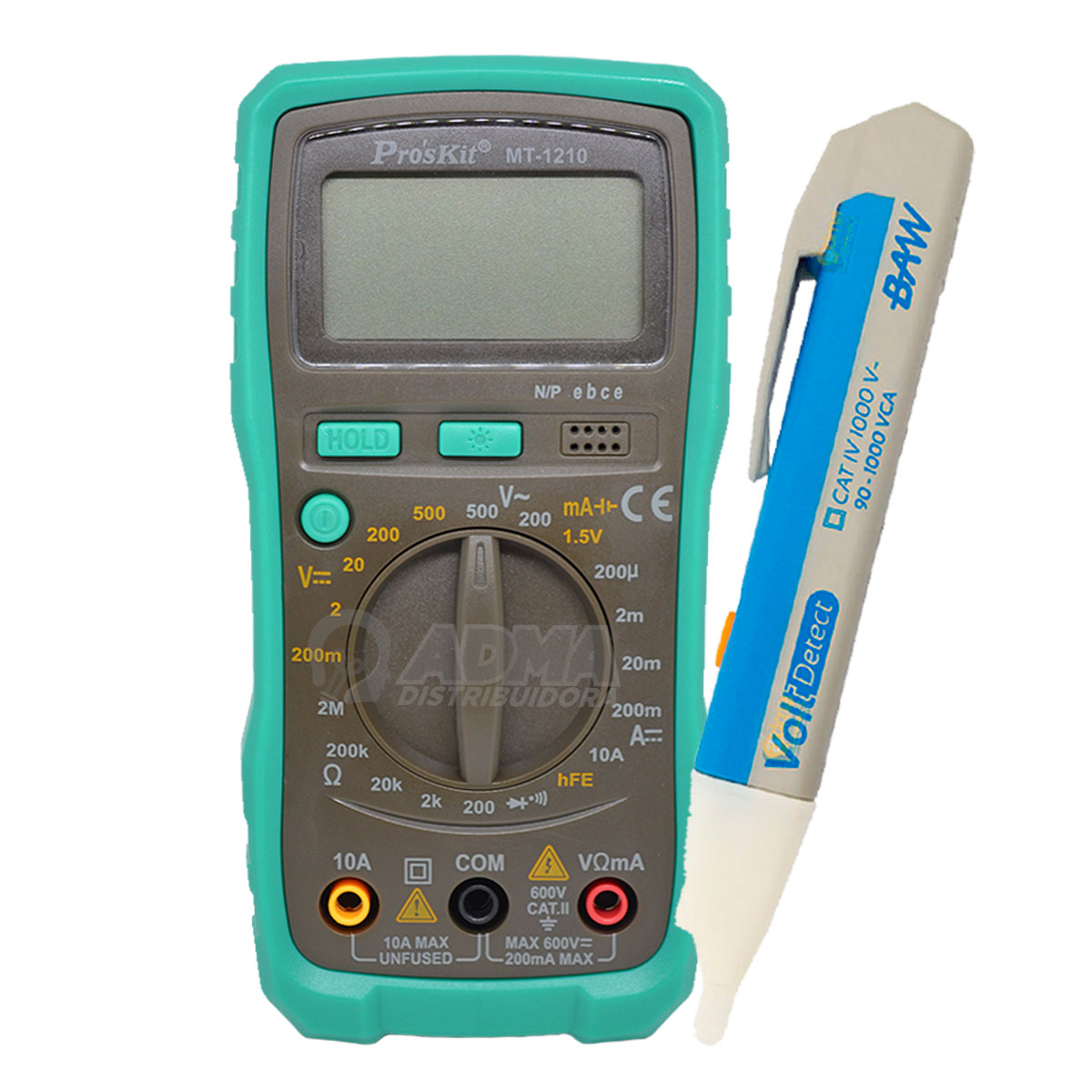 TESTER MULTIMETRO DIGITAL MT-1210 + BUSCAPOLO INDUCTIVO