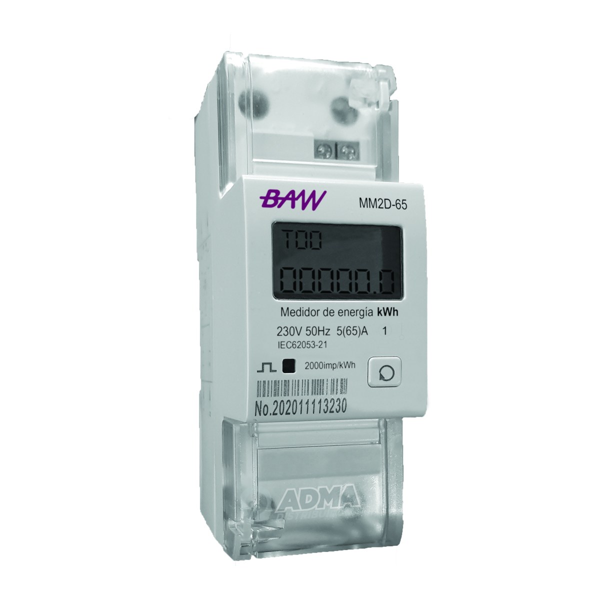 MEDIDOR KWH 5+1 DIG 5(65)A-230V-2 MOD.