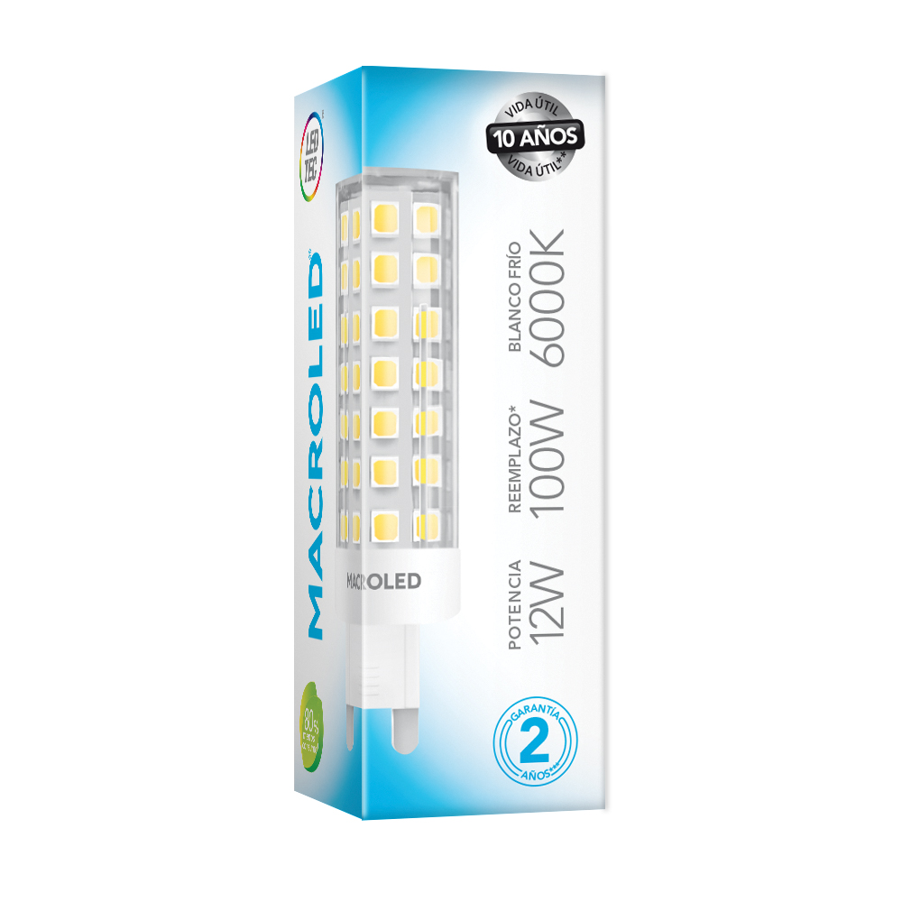 BIPIN LED G9 12W MACROLED 220V FRIO