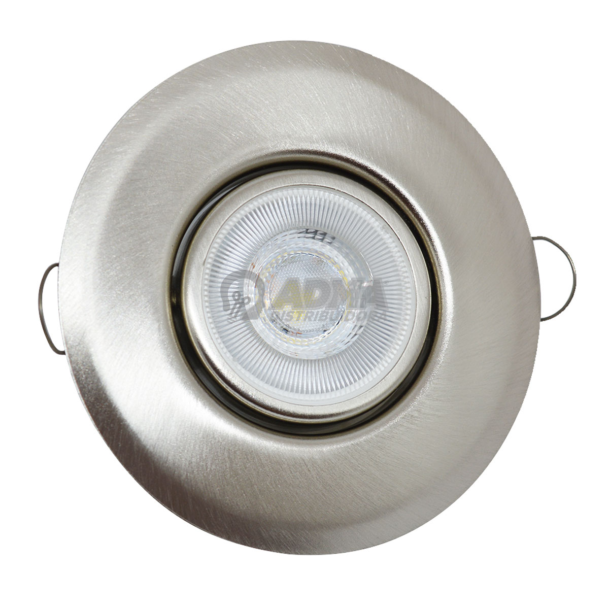 SPOT ACERO + DICROICA FRÍA 5W + ZOCALO