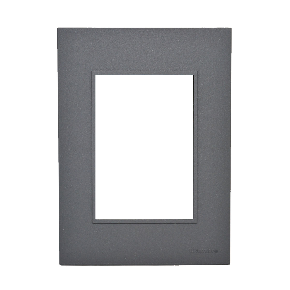 TAPA Y DISTANCIADOR BAUHAUS GRIS CON RIBETE CAMBRE