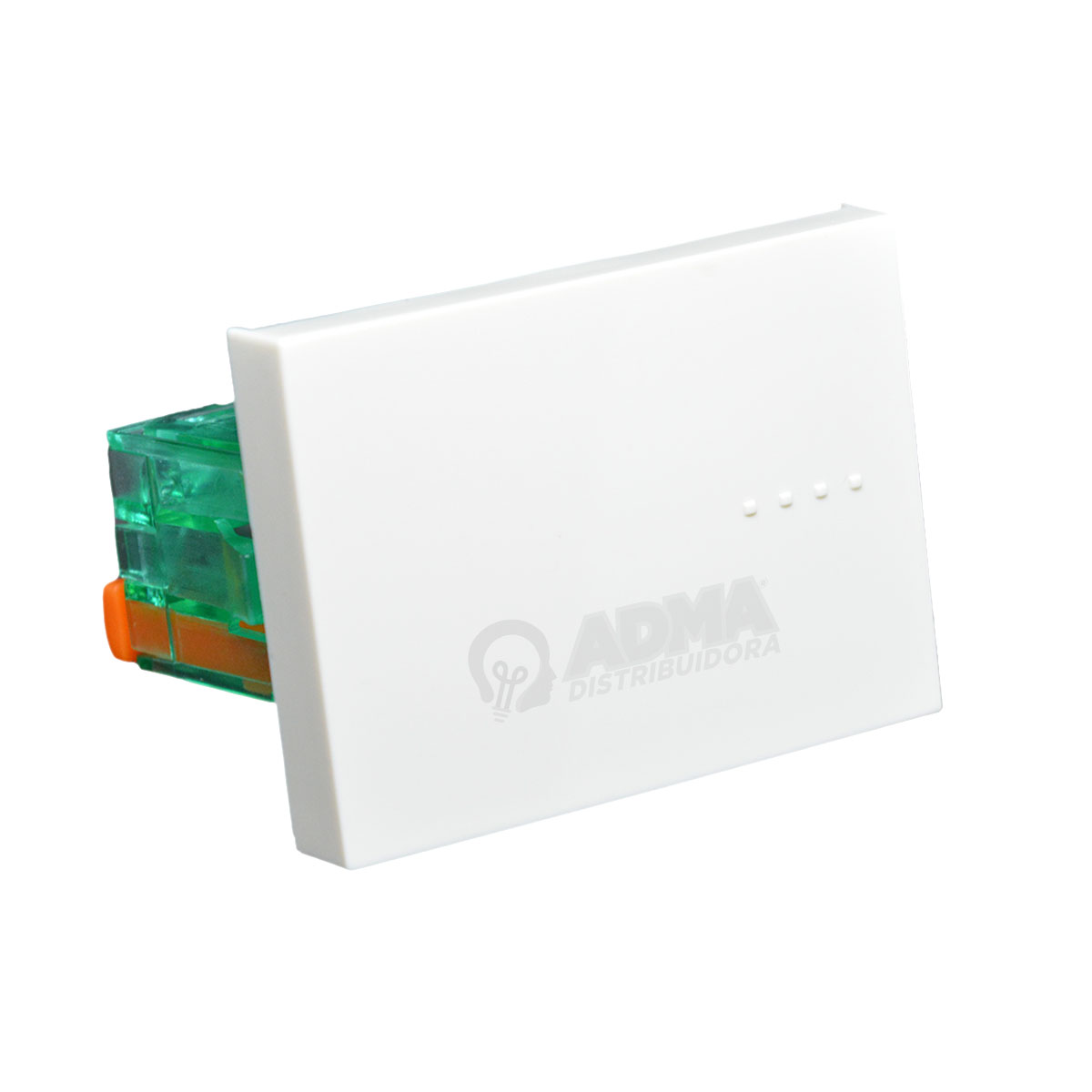 MODULO PULSADOR TECLA DOBLE BAUHAUS BLANCO CAMBRE