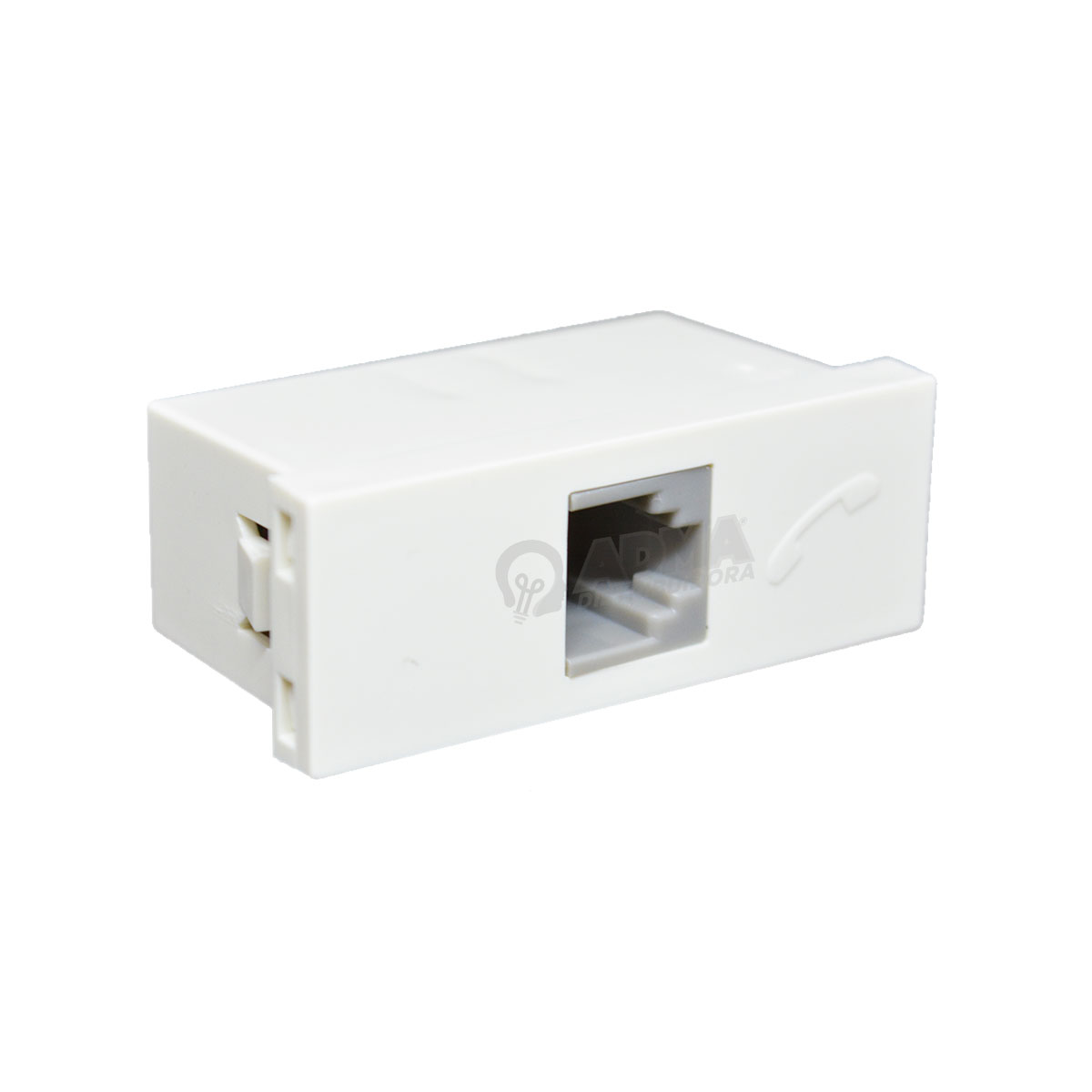 MODULO TELEFONO AMERICANO RJ11 2 PIN BLANCO CAMBRE