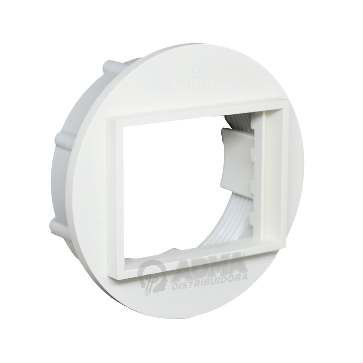 ADAPTADOR CIRCULAR P/ TABLERO 60MM BLANCO CAMBRE