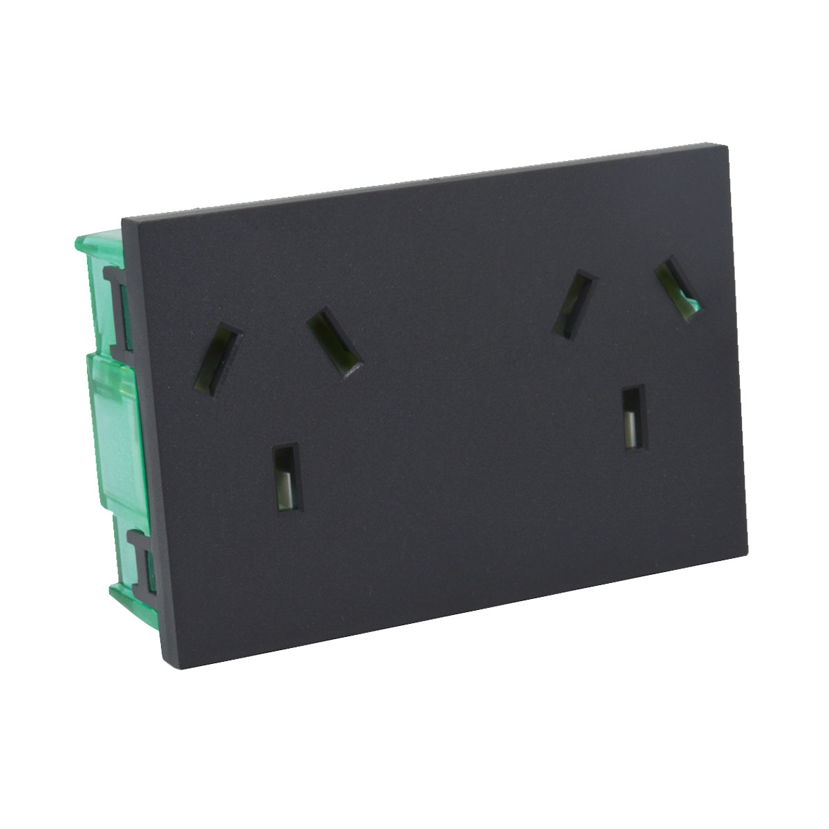 MODULO TOMACORRIENTE DOBLE PREFIT GRIS CAMBRE