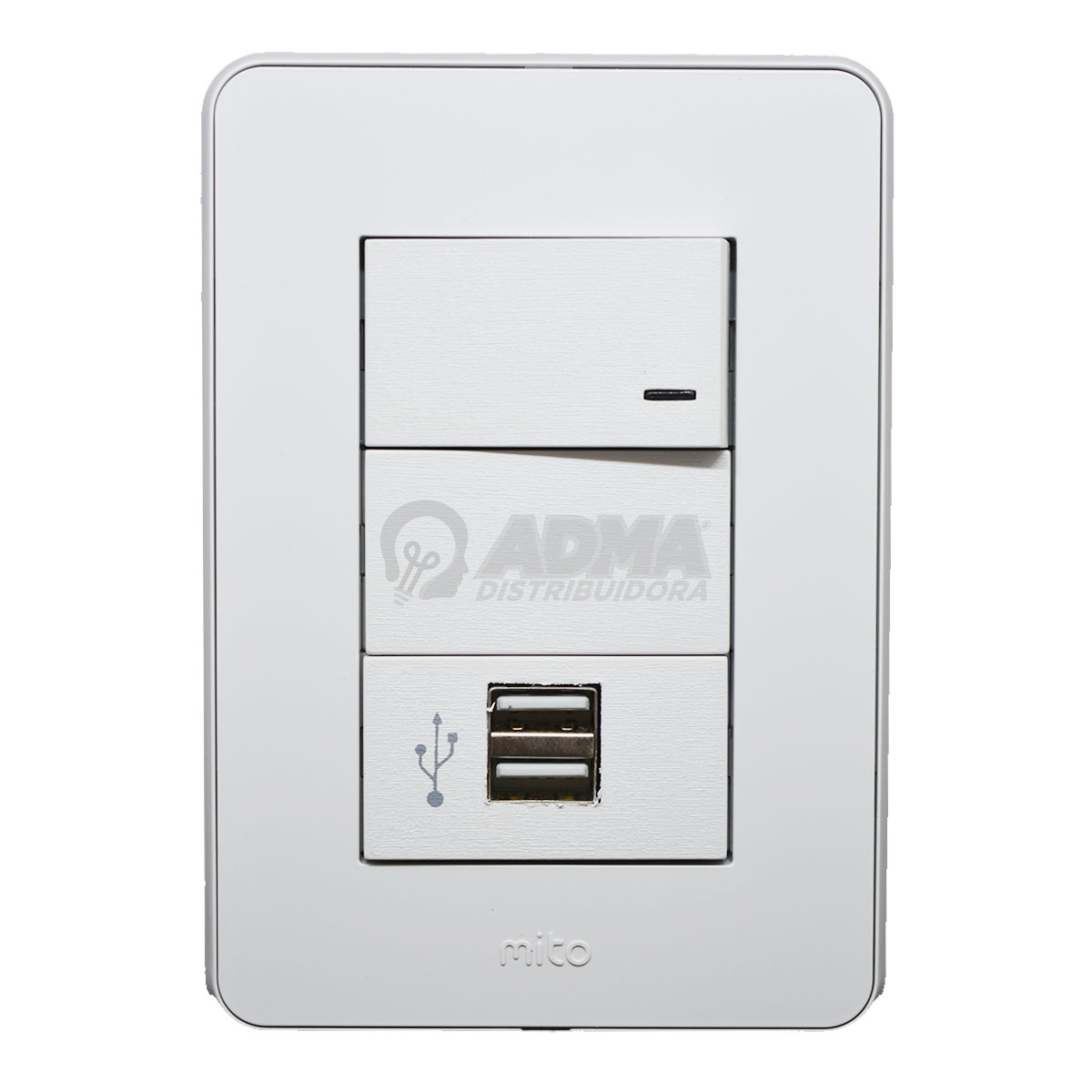 BASTIDOR COMPLETO JELUZ MITO PUNTO + DOBLE USB 1.5A EA