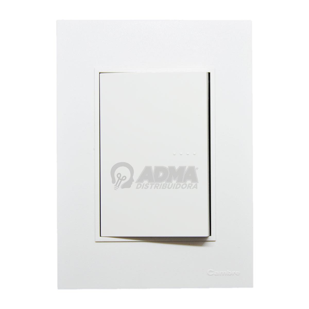 TAPA BASTIDOR COMPLETO BAUHAUS BLANCO + TECLÓN 4 MÓDULOS
