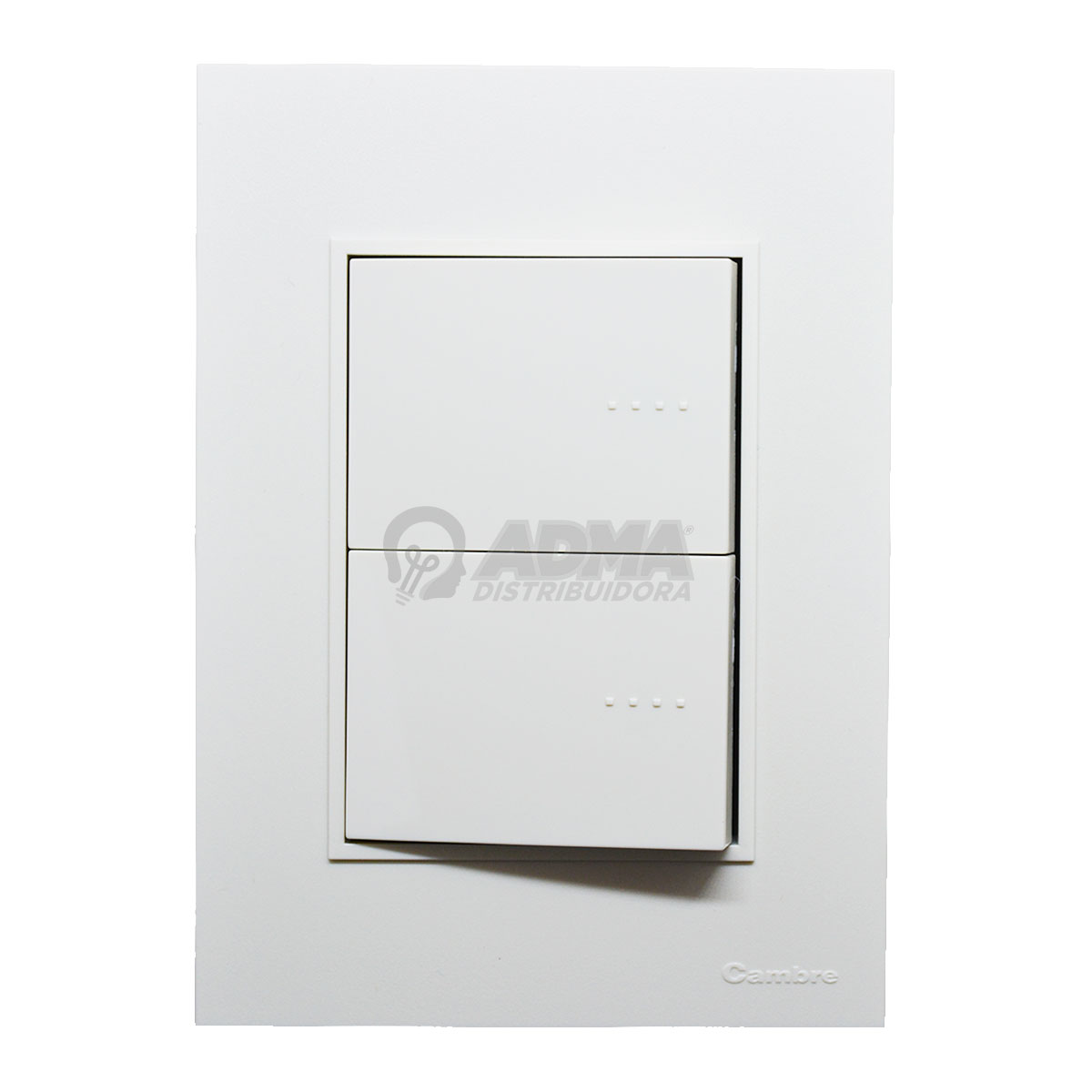 TAPA BASTIDOR BAUHAUS BLANCO + 2 PUNTOS COMBINACIÓN