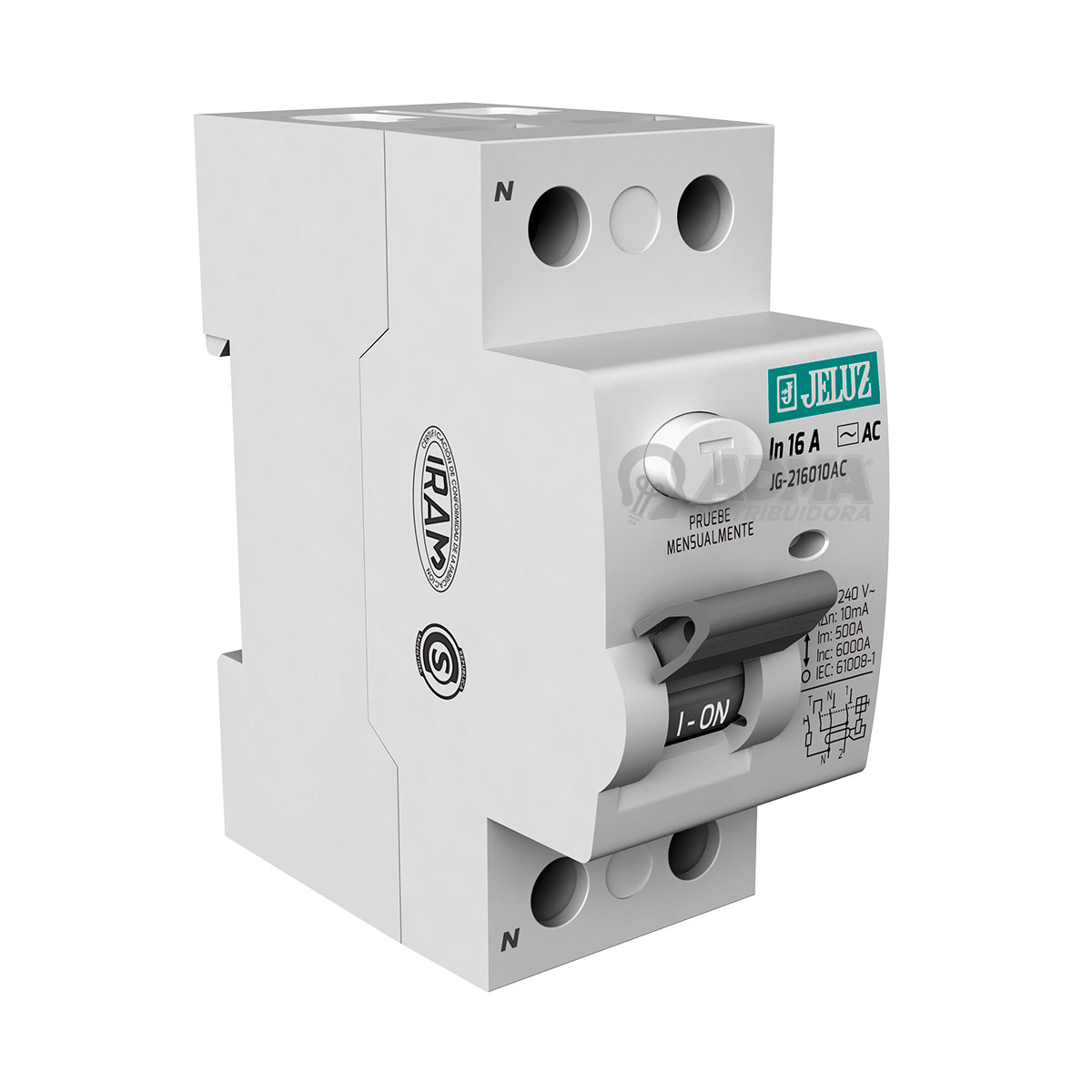 INTERRUPTOR DIFERENCIAL BIPOLAR 16A HIDROMASAJES 10MA JELUZ
