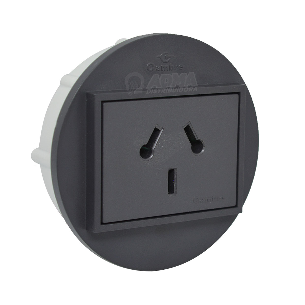 ADAPTADOR TABLERO + TOMA COMBINADO GRIS