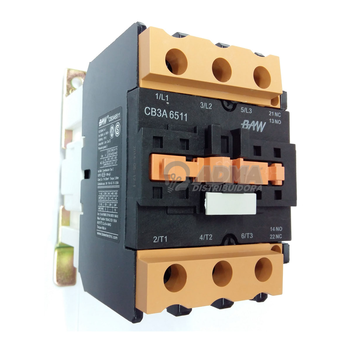 CONTACTOR 3P BAW 30KW 65A 1NO+1NC 220VAC