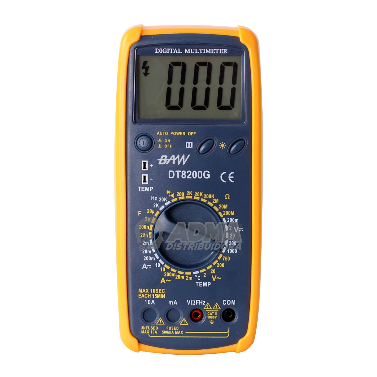 MULTIMETRO DIGITAL CON CAPACIMETRO 1000V / 10ACC / 200 OHM