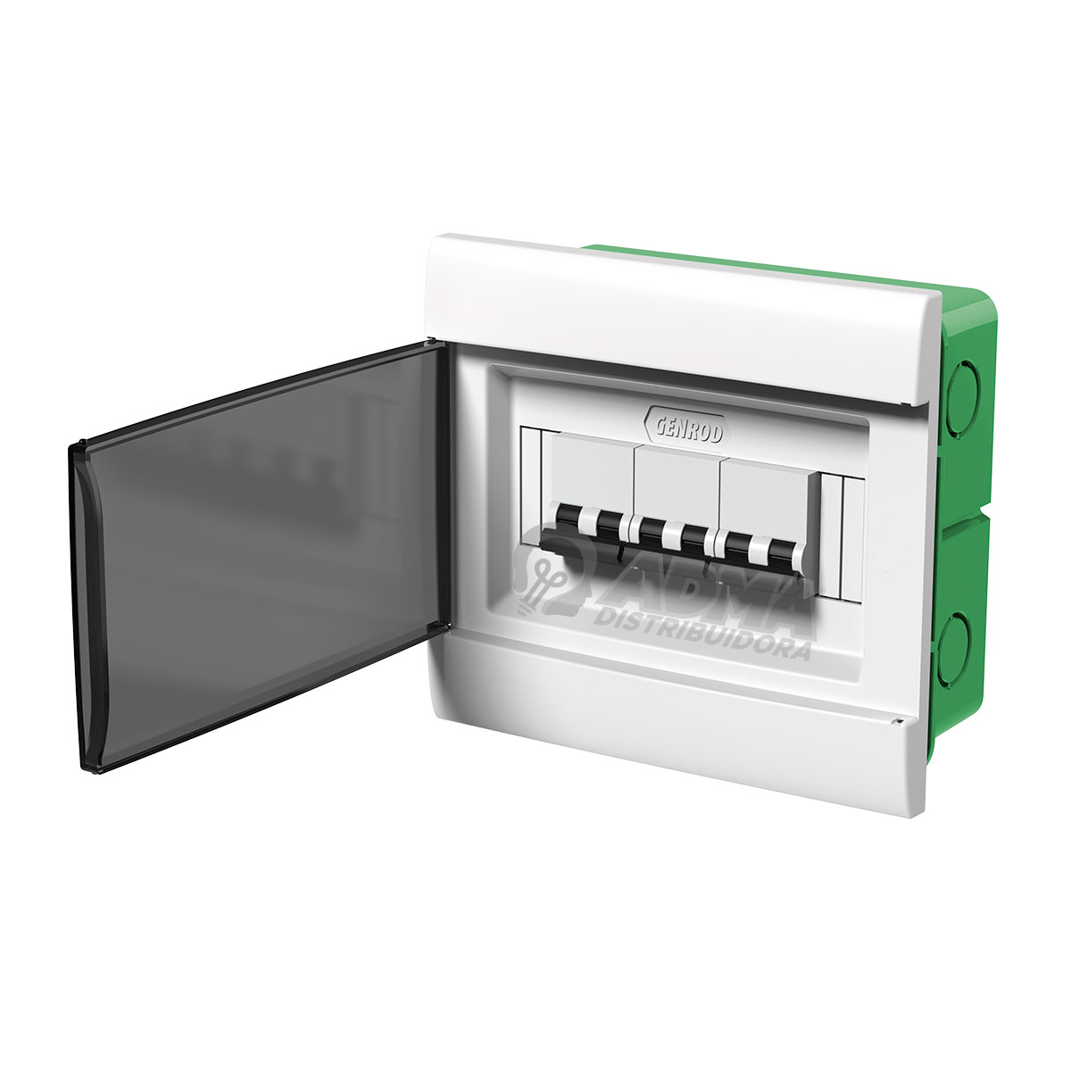 CAJA DE EMBUTIR 8 MODULOS DIN PUERTA FUME