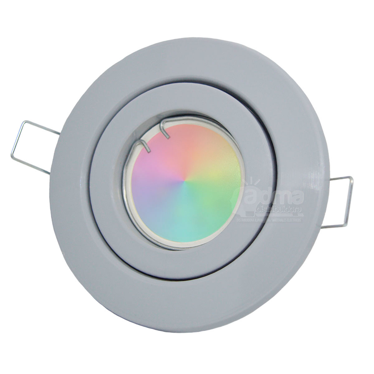 SPOT GRIS + ZOCALOGU10 + DICROICA RGB BAW 7W