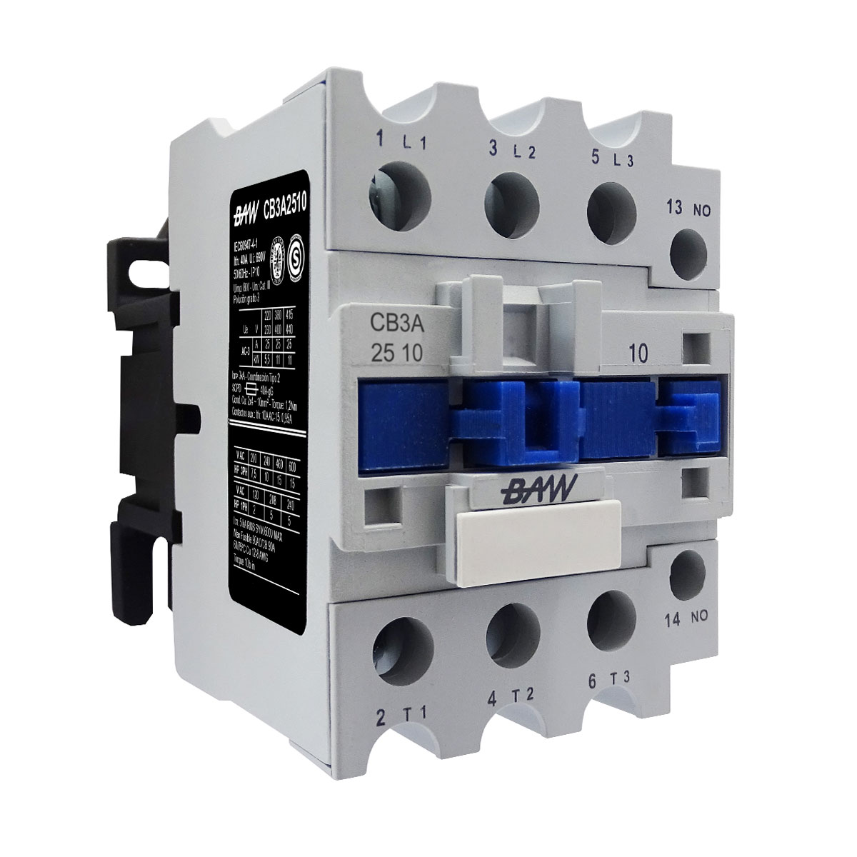 CONTACTOR 3P BAW 5.5KW 12A  1NA  220VCA