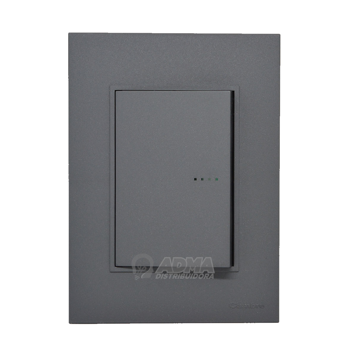 TAPA BASTIDOR COMPLETO BAUHAUS GRIS + TECLÓN 4 MÓDULOS