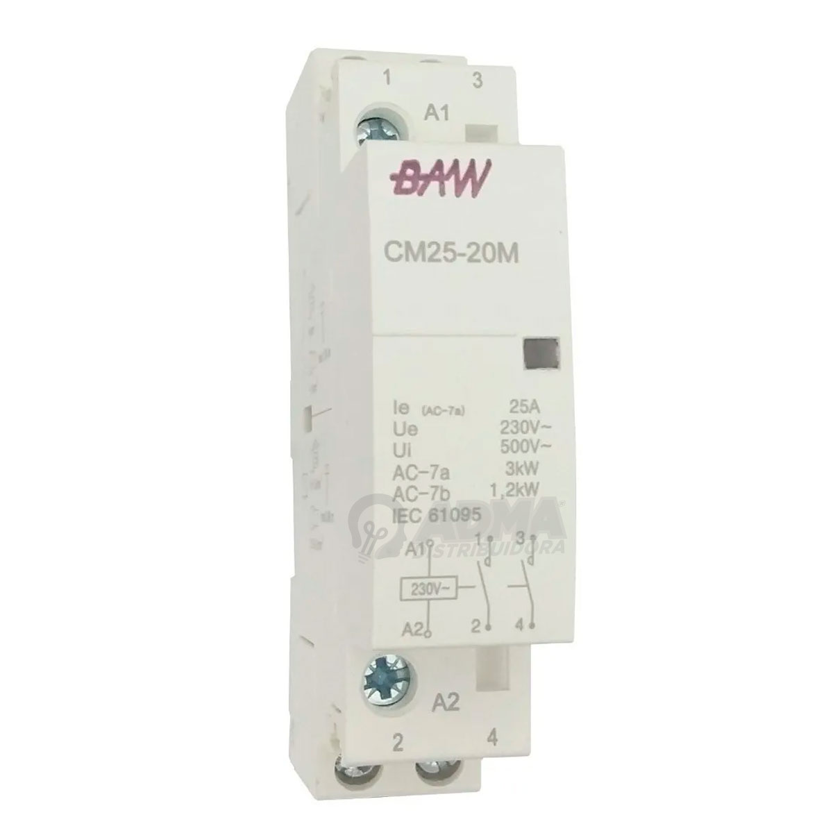 CONTACTOR MOD 2P-25A 2NO 230VCA  A-M