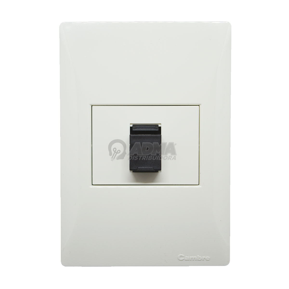 TAPA BASTIDOR SIGLO XXII BLANCO + TOMA RJ 45