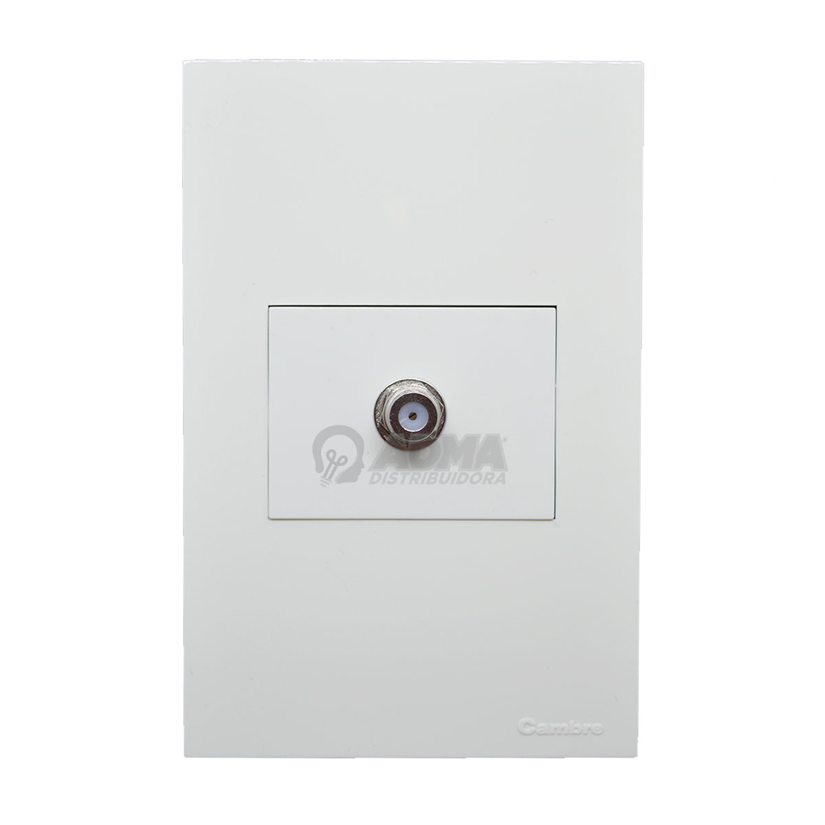 TAPA BASTIDOR SIGLO XXI BLANCO + TOMA TV COAXIL